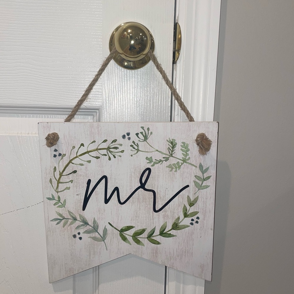 Hanging “Mr.” Wooden Wedding Sign